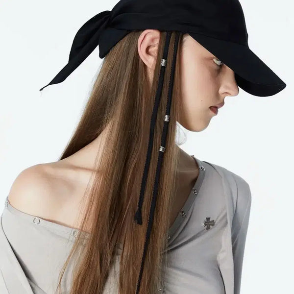 [BUNJANG] 2000 Archives Strappy Scarf Cap Black / (새상품) 2000아카이브스 STRAPPY SCARF CAP (BLACK)