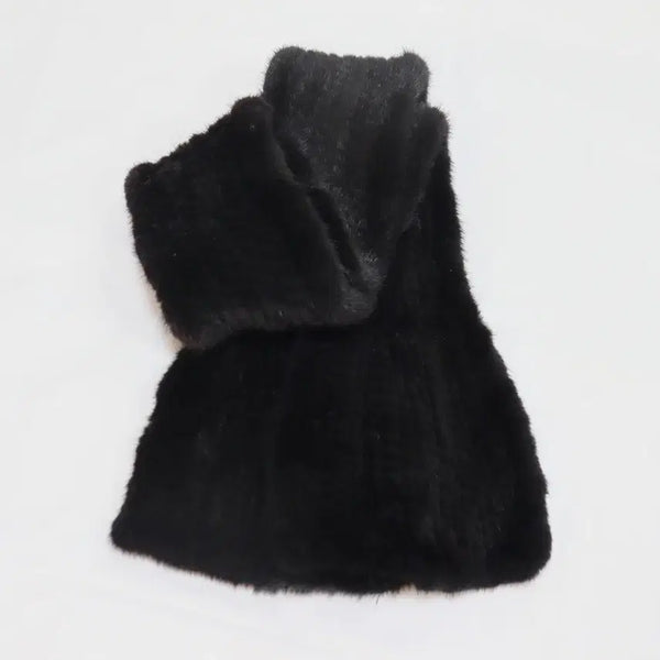 [BUNJANG] FRANCO FERRARO Black Mink Scarf 164cm / FRANCO FERRARO 블랙 밍크 머플러 164cm 천연밍크 겨울목도리