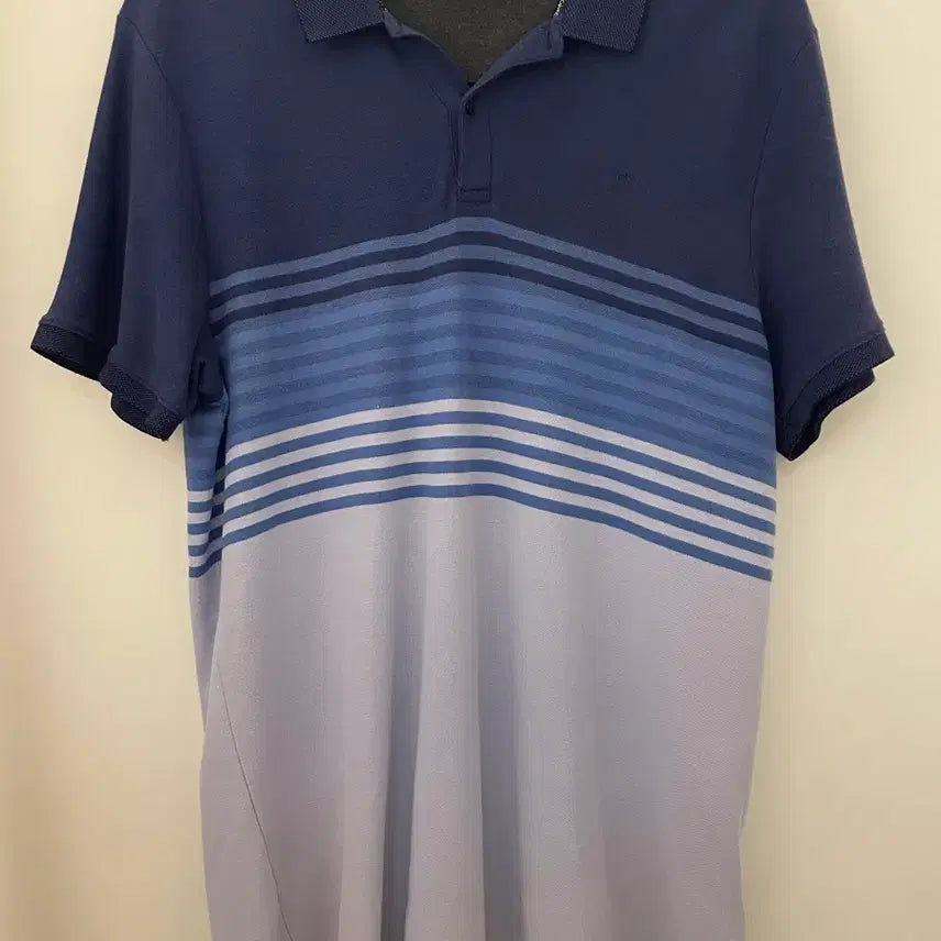 [BUNJANG] Calvin Klein Striped Collar T-Shirt Navy XL / [XL]캘빈클라인 반팔 카라티 스트라이프 네이비