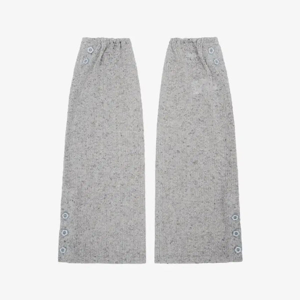 [BUNJANG] Duomio Crochet Leg Warmers [Light Grey] / 뚜오미오 CROCHET LEG WARMER [LIGHT GREY]