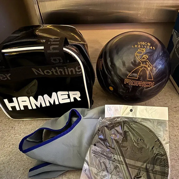 [BUNJANG] Morich Bowling Ball, Hammer Bowling Bag, and Towel Set / 볼링공,가방,타올