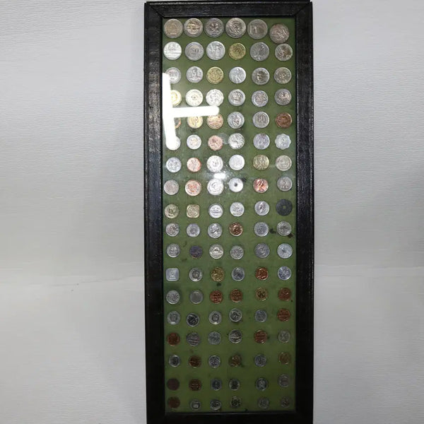 [BUNJANG] Framed Collection of 108 World Coins / 국내외 해외 각종 주화108점 액자 표구작품