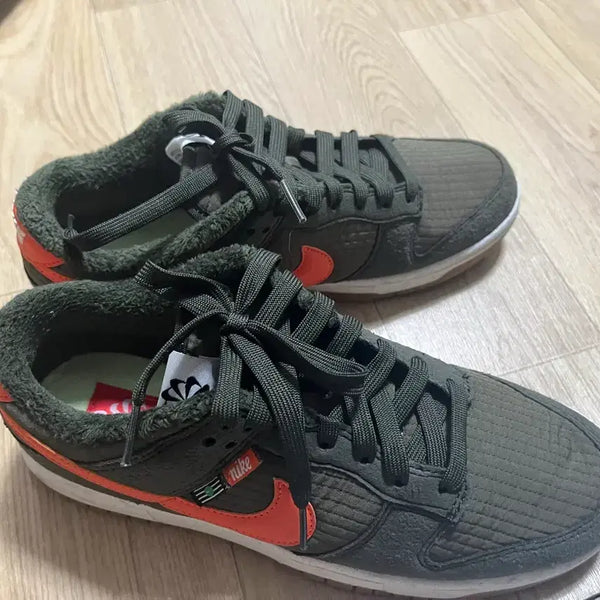 [BUNJANG] Nike Dunk Low Olive Orange Sneakers / 나이키 덩크 로우 스니커즈 260 dd3358