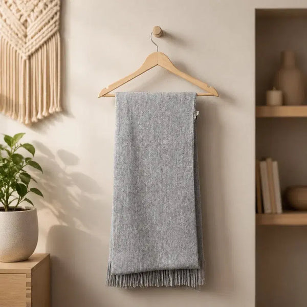 [BUNJANG] The Cashmere 100% Fringe Scarf / 한섬 더캐시미어 캐시미어 100% 프린지 머플러