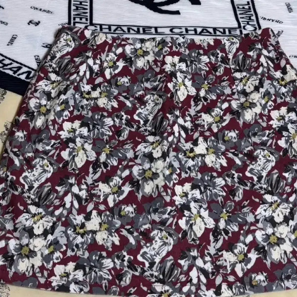 [BUNJANG] Flower Pattern Mini Skirt / 플라워 패턴 스커트 새상품