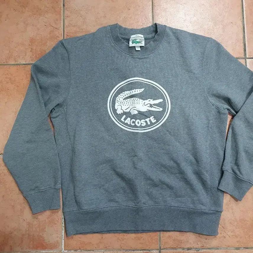 [BUNJANG] Lacoste 3D Logo Organic Cotton Sweatshirt Grey (SH7582) L / [L/105] 라코스테 3D 로고 오가닉 맨투맨 그레이 (SH7582) 상태 최상