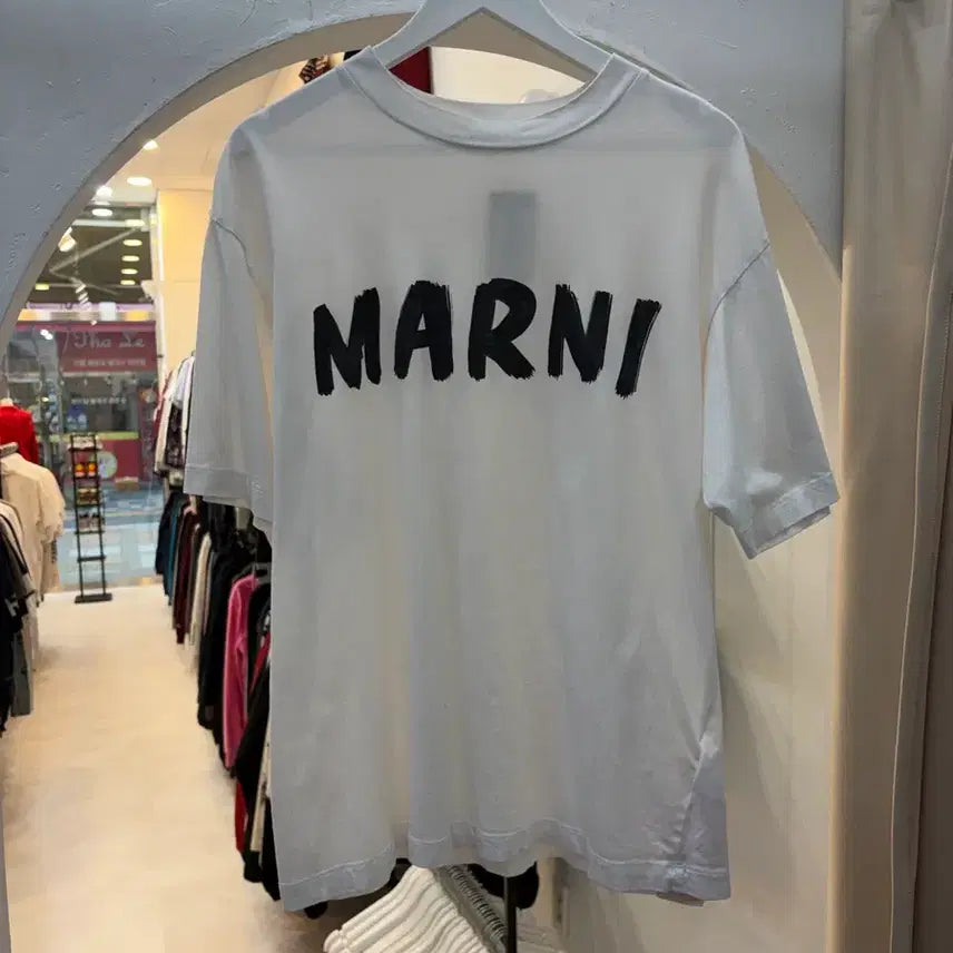 [BUNJANG] Marni Cotton Short Sleeve T-Shirt White / 마르니 반팔티 화이트