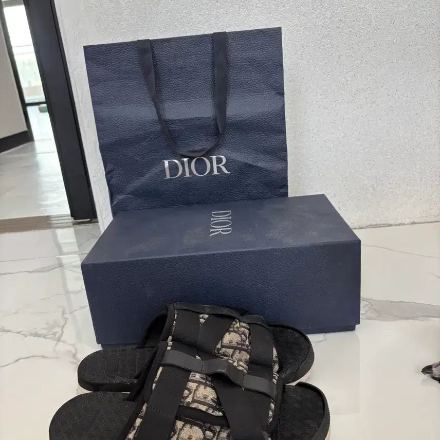 [BUNJANG] Dior Alpha Sandals Beige Slippers / (정품)디올 알파 샌들 베이지 슬리퍼