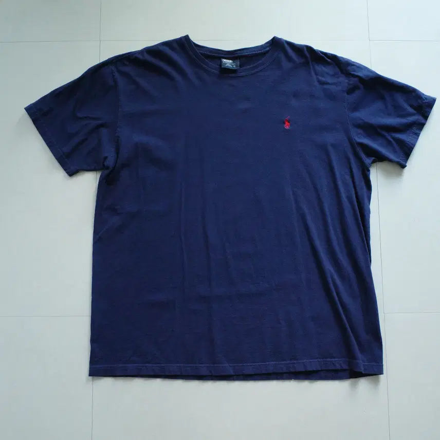 [BUNJANG] 90s Polo Ralph Lauren Navy Red Pony Embroidered Short Sleeve T-Shirt L / [L] 올드폴로 90s 네이비 레드포니 자수 반팔티
