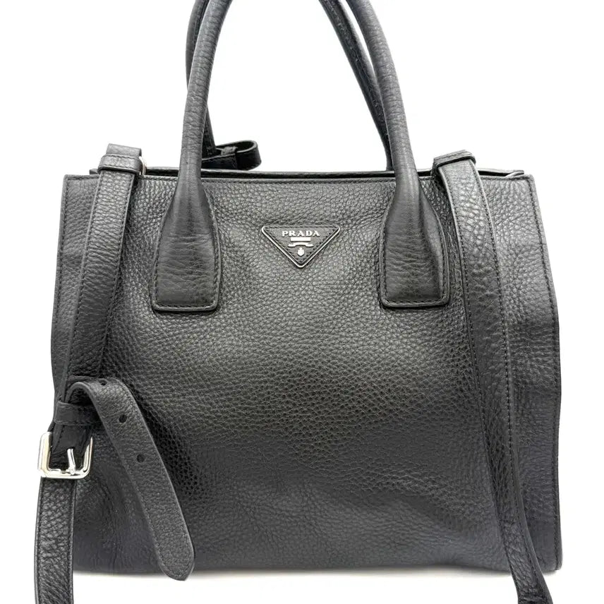 [BUNJANG] Prada Vitello Daino Tote Shoulder Bag Black (BN2693) - Condition A / [다올 상인점] 프라다 비텔로 다이노 토트겸 숄더백 블랙(BN2693)상태 A