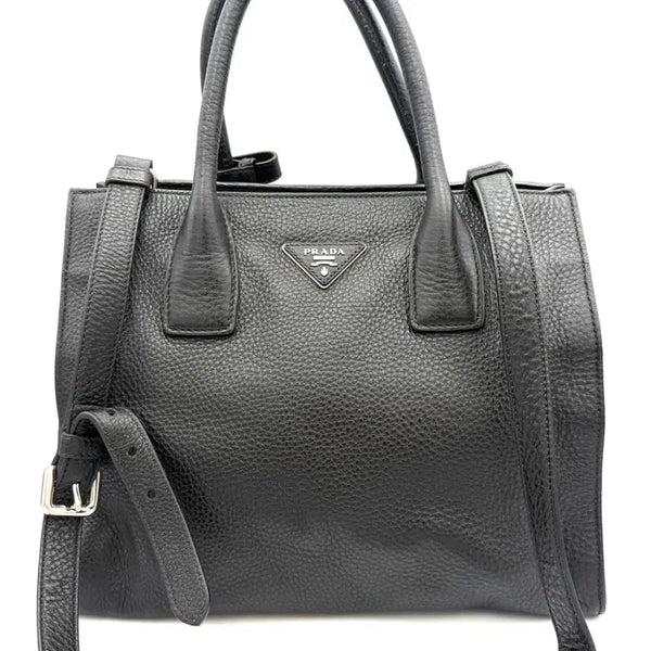 [BUNJANG] Prada Vitello Daino Tote Shoulder Bag Black (BN2693) - Condition A / [다올 상인점] 프라다 비텔로 다이노 토트겸 숄더백 블랙(BN2693)상태 A