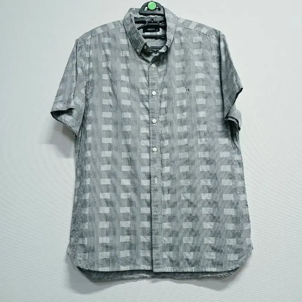 [BUNJANG] Hazzys Check Pattern Short Sleeve Shirt Size 105 / 헤지스 반팔 셔츠 체크 패턴105