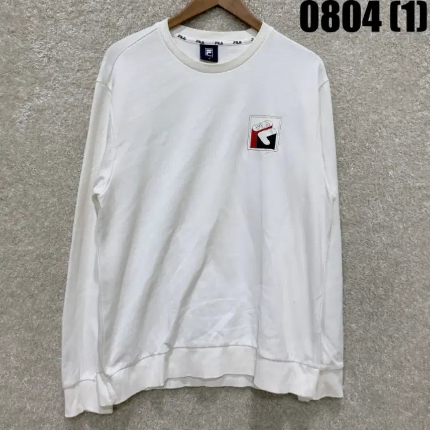 [BUNJANG] Fila White Sweatshirt / 휠라 맨투맨 흰색