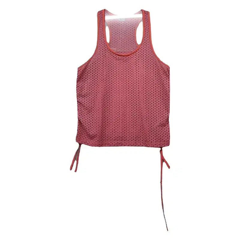 [BUNJANG] Nike Dot Pink Performance Crop Sleeveless Tank Top XL / 나이키 도트 핑크 기능성 크롭 민소매 나시 XL