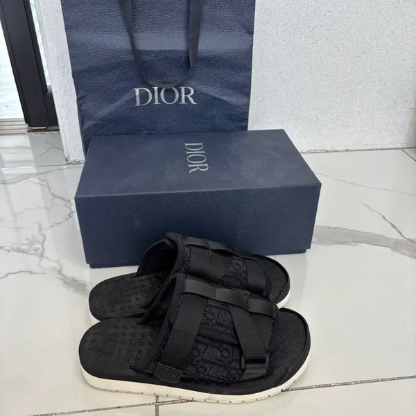 [BUNJANG] Dior Alpha Sandals Black Slides / (정품)디올 알파 샌들 블랙 슬리퍼