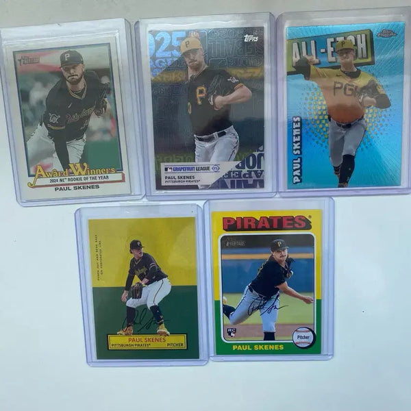 [BUNJANG] MLB Pittsburgh Pirates Paul Skenes Rookie Autograph Baseball Cards Bundle Set / MLB 피츠버그 폴 스킨스 카드랏(루키 포함)