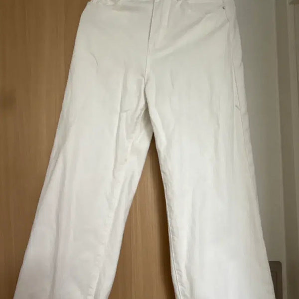 [BUNJANG] White Denim Wide Pants / 기모 흰청바지