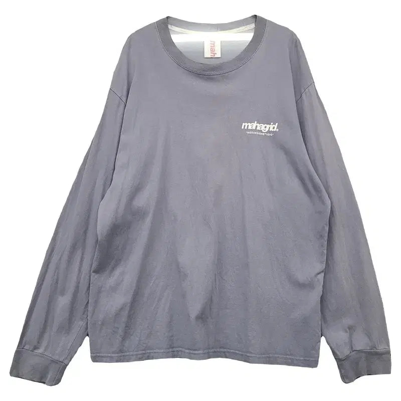 [BUNJANG] Mahagrid Light Gray Long Sleeve T-Shirt M / 마하그리드 라이트 그레이 긴팔티 M