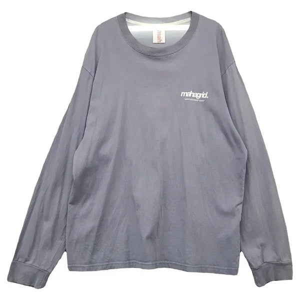 [BUNJANG] Mahagrid Light Gray Long Sleeve T-Shirt M / 마하그리드 라이트 그레이 긴팔티 M