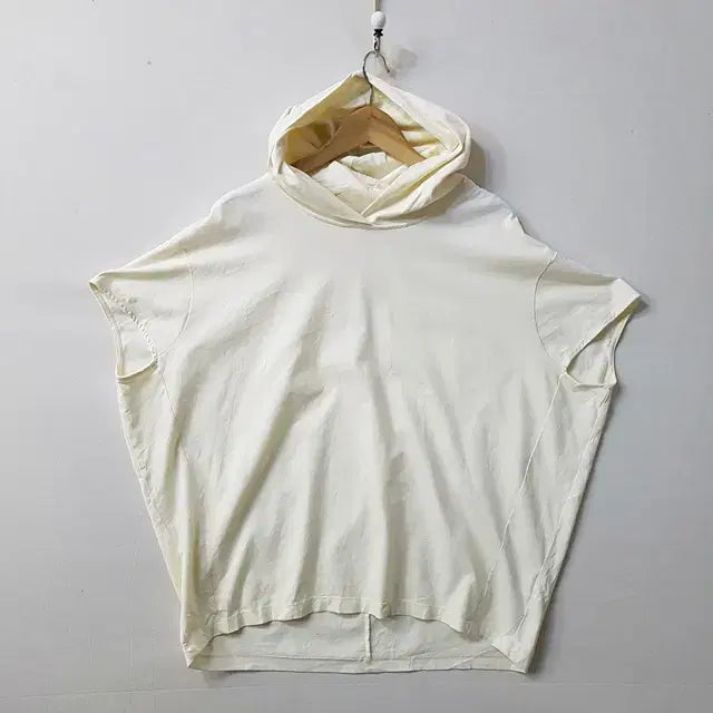 [BUNJANG] MO Hooded T-Shirt Ivory / Mo 후드 티셔츠 아이보리