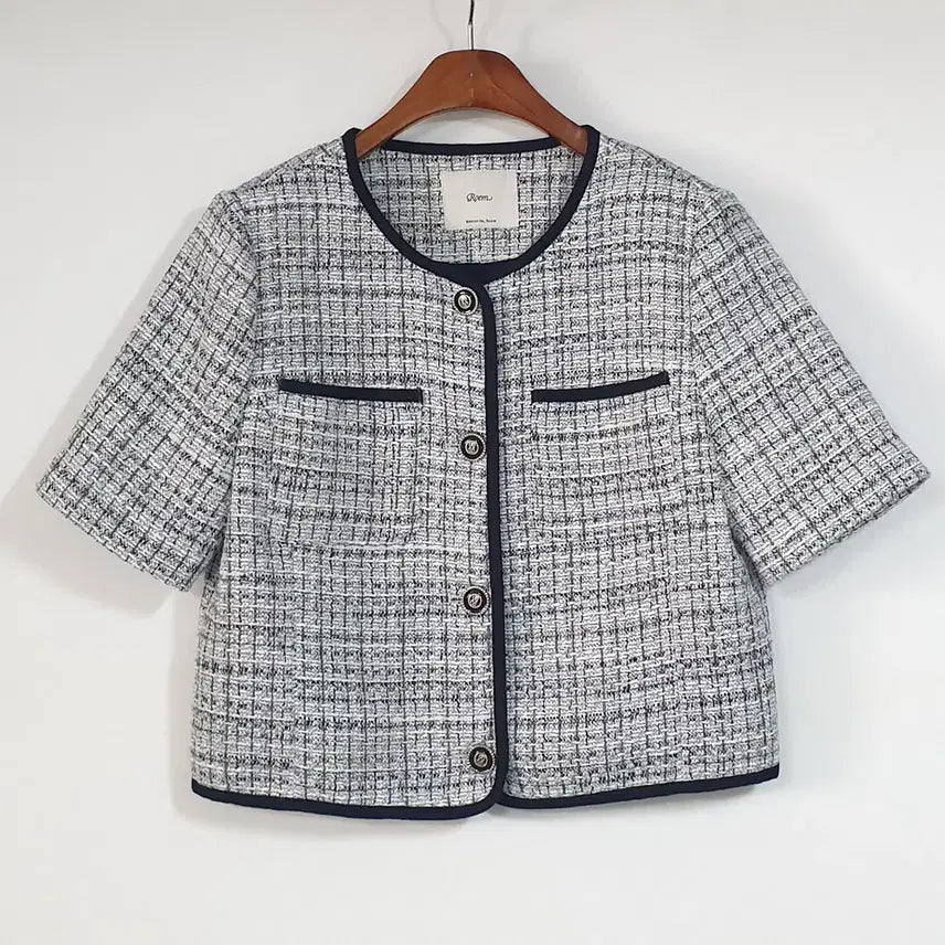 [BUNJANG] Roem Tweed Jacket Blue Mix Color Size 55 / Roem 로엠 트위드 쟈켓 55