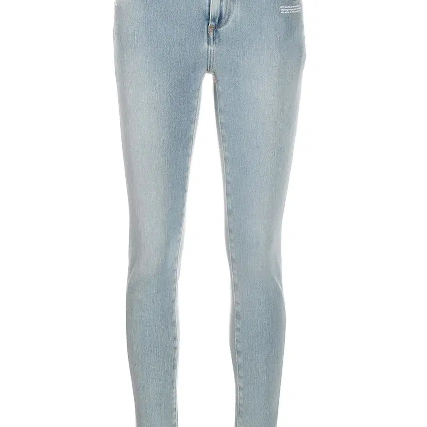 [BUNJANG] Off-White Embroidered Details Skinny Jeans / Off-White  embroidered details skinny jeans