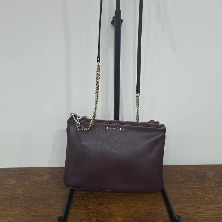[BUNJANG] Sandro Leather Crossbody Bag / 산드로 가죽 크로스백