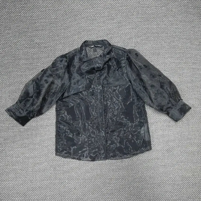 [BUNJANG] Zara Sheer Black Blouse / 자라 시스루 블랙 블라우스