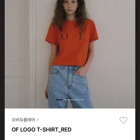 [BUNJANG] Overdue Flare OF Logo T-shirt Red / 오버듀플레어 반팔 OF logo tshirt