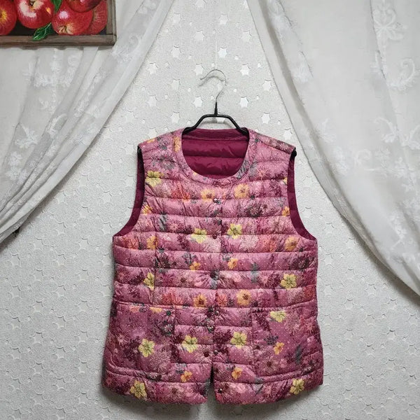 [BUNJANG] E.Land Goose Down Reversible Vest Women's Size 77 / 이랜드 구스다운 양면패딩조끼 여성77