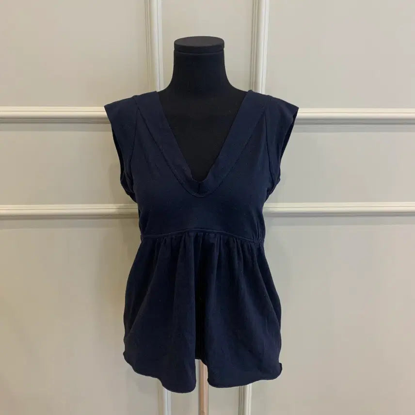 [BUNJANG] Marni Sleeveless Blouse Top Navy Size 38 / 267001115 마르니 민소매 블라우스 탑 38사이즈 네이비