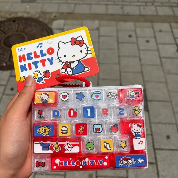 [BUNJANG] Hello Kitty Transparent Giant Keycap Keychain / 헬로키티 투명 키캡 대왕 키캡 키링