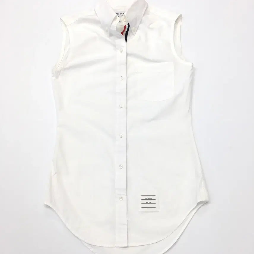 [BUNJANG] Thom Browne Women's Sleeveless Shirt Blouse / 톰브라운 여성 나시 셔츠 블라우스