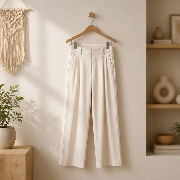 [BUNJANG] The Cashmere 2021 Wool Cashmere Wide Pants / 한섬 더캐시미어 2021 울 캐시미어 와이드 팬츠 61-90사이즈