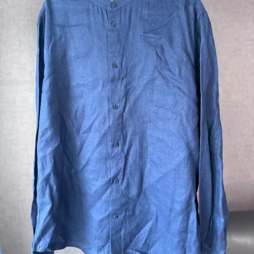 [BUNJANG] COS Navy Linen Henley Neck Shirt Women's XL / COS 네이비 헨리넥 셔츠 여성 XL