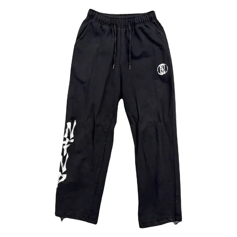 [BUNJANG] Not For None Black Printing Vintage Pants M / 낫포너드 블랙 프린팅 빈티지 바지 M