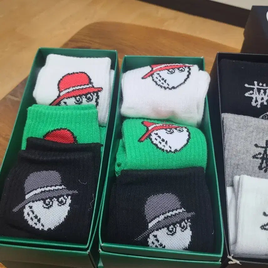 [BUNJANG] Stussy x Nike x Malbon Golf Socks Set (3 Pairs) / 스투시 .나이키.말본양말 세트 3종
