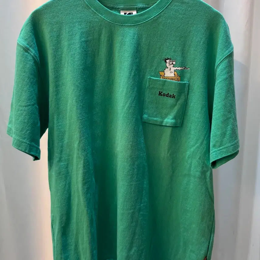 [BUNJANG] Kodak Instamatic Pocket Graphic T-Shirt Mint L / 코닥(KODAK) 인스타매틱 포켓 그래픽 반팔티 민트 L(100) A380