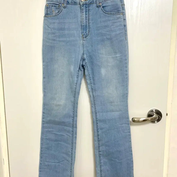 [BUNJANG] Straight Leg Light Wash Denim Pants Size 28 / 일자 연청바지 28