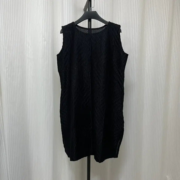 [BUNJANG] Issey Miyake Pleats Mini Dress Black / 미 이세이미야케 플리츠 미니 원피스