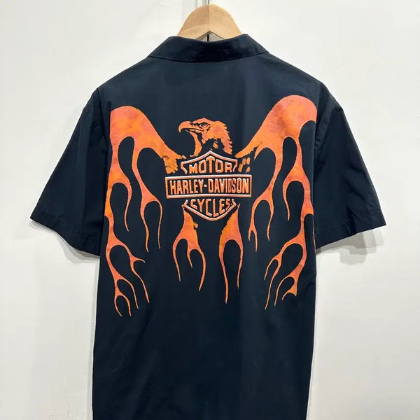 [BUNJANG] Harley-Davidson Burning Eagle Short-Sleeve Shirt / 할리데이비슨 버닝 이글 반팔 셔츠