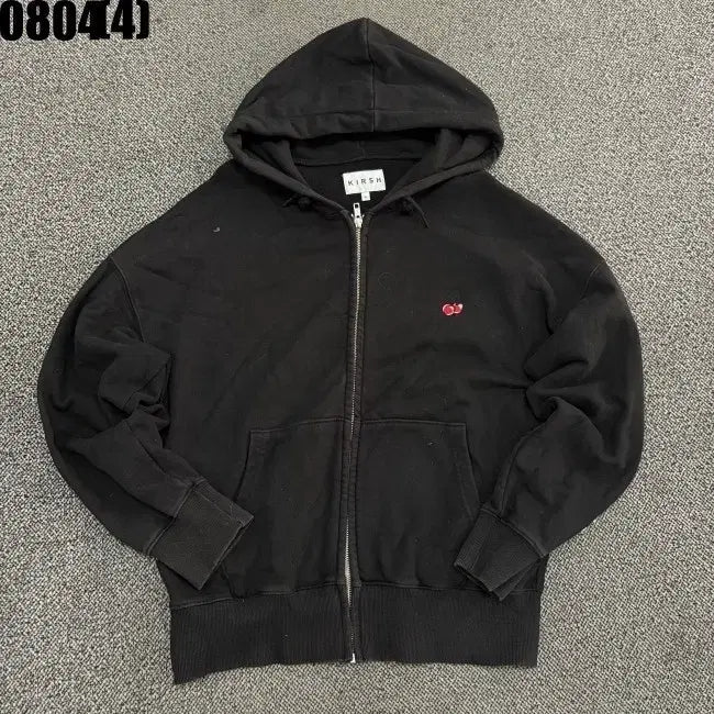 [BUNJANG] Kirsh Cherry Embroidered Hoodie Black Size 1 / 키르시 체리 자수 후드집업 블랙 1 0804