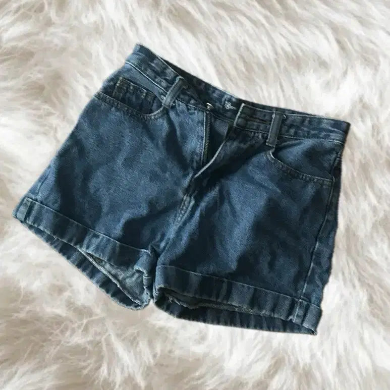 [BUNJANG] Blue Denim Short Shorts / 청 데님 숏팬츠