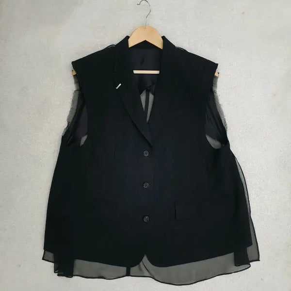 [BUNJANG] SONGZIO WOOMAN Sheer Vest Jacket / 25ss 송지오우먼 컬렉션 베스트 자켓(55)