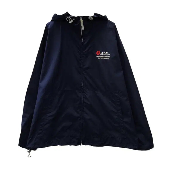 [BUNJANG] Vintage Casual Utility Windblock Navy Hooded Jacket / 빈티지 캐주얼 유틸리티 윈드블럭 네이비 후드 자켓 F