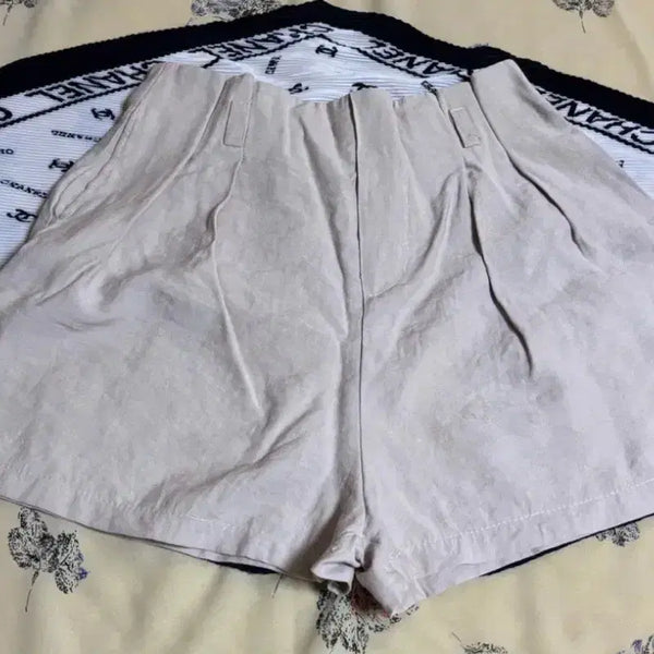 [BUNJANG] Beige Linen Culottes Pants / 베이지색 린넨 팬츠 새상품