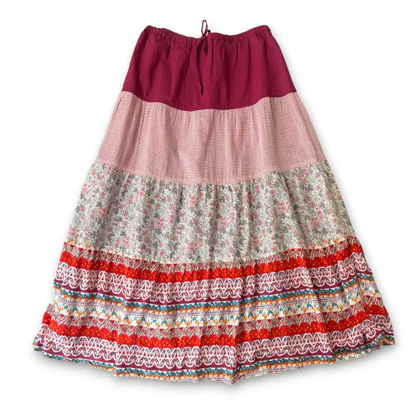 [BUNJANG] JPN Nanea Patchwork Kang Kang Long Skirt / JPN 나네아 패치워크 캉캉 롱스커트 F
