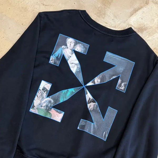 [BUNJANG] Off-White Caravaggio Printing Black Sweatshirt XL / XL 오프화이트 카라바조 프린팅 블랙 맨투맨