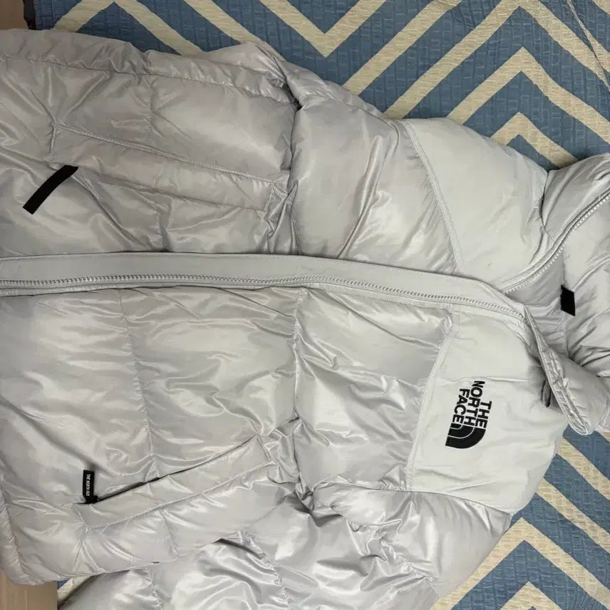 [BUNJANG] The North Face Nupste Short Puffer Jacket Silver / 노스페이스 눕시 숏패딩 실버