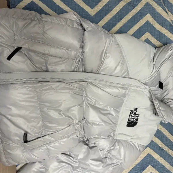 [BUNJANG] The North Face Nupste Short Puffer Jacket Silver / 노스페이스 눕시 숏패딩 실버